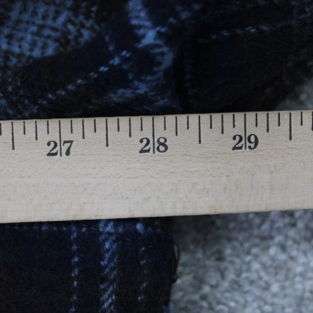 WeSC Flannel Shirt Jacket Mens 2XL Womens 3XL Blue/Brown Plaid Lined L/S Button - Picture 12 of 13